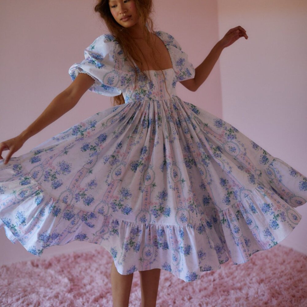 Selkie French Puff Dress NWT 5X